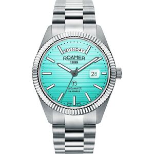 Roamer Primeline Daydate II Tiffany Blue automata férfi analóg karóra 981666 41 05 50